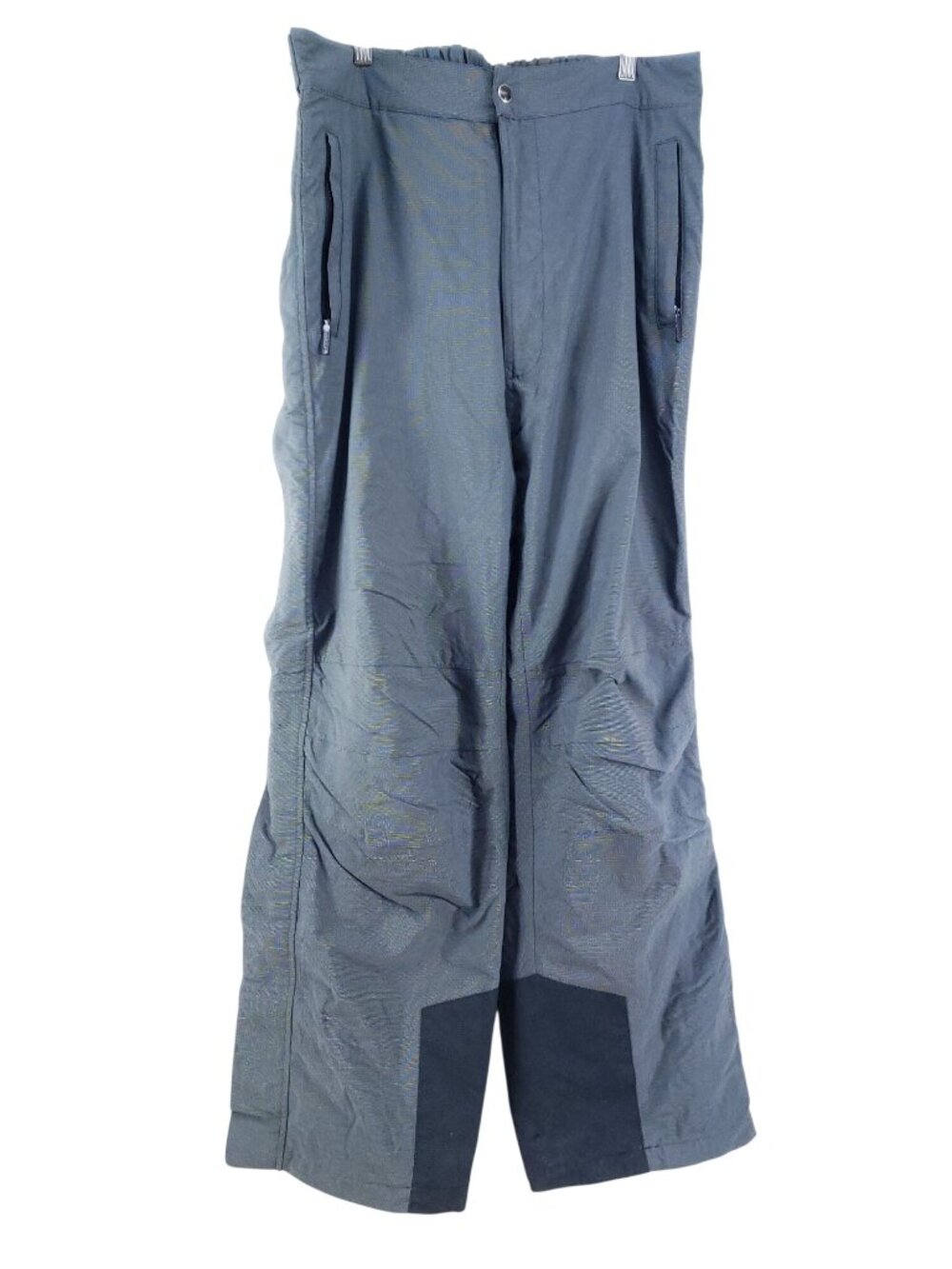 Roffe Insulated Snow Pants Mens Size Large Gray With Elastic Waist Zip Pockets